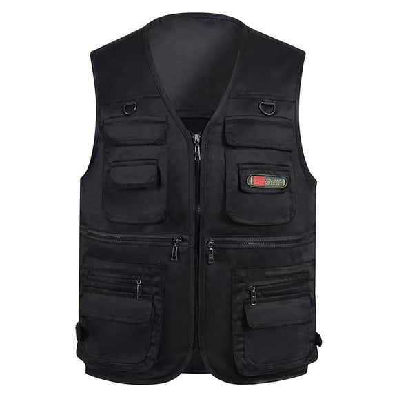 Menβs Fishing Vest Summer Outdoor Lightweight Work Travel Photo Vest Waistcoat with Multi Pockets