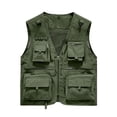 thumbnail image 1 of Men’s Fishing Vest, Utility Cargo Multi Pockets Outdoor Lightweight Sleeveless Jacket for Photography Work Hiking, 2XL, 1 of 4