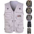 thumbnail image 1 of Men's Fishing Vest Utility Safari Travel Vest with Pockets Outdoor Work Photo Cargo Fly Summer Vest Vest Summer Outdoor Lightweight Work Photo Vest Grey 3Xl by Awwp, 1 of 5
