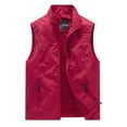 thumbnail image 1 of Men's Fishing Vest Utility Vest Outdoor Quick Dry Safari Vest Color: Red Size: XXXL, 1 of 3