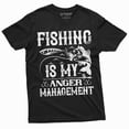 thumbnail image 1 of Men's Fishing anger management T-shirt Fisherman fishing hobby funny gift tee shirt (3X-Large Black), 1 of 7