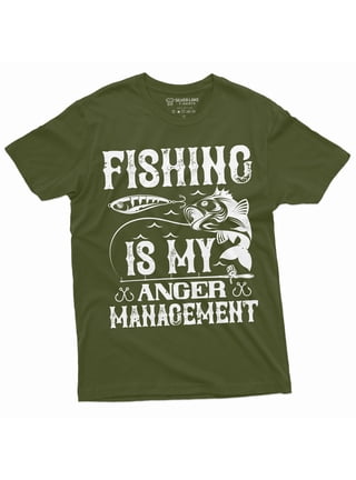 Silk Road Tees American Flag Fishing T-Shirt - Funny Graphic Tee For Men, Blue, X-Large