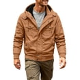 thumbnail image 1 of Men's Fit Relaxed Work Coat Fleece Lined Waterproof Workwear Winter Hooded Jacket with Multiple Pockets, 1 of 8