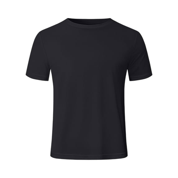 Men's Fitness Casual Breathable Slim-Fit Base Layer Running Gym T-Shirt Soft Moisture-Wicking Fabric All-Season Active Tees,Black,XXXL