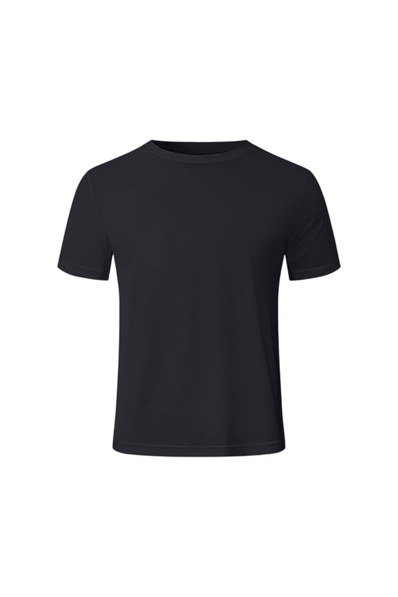 Men's Fitness Casual Breathable Slim-Fit Base Layer Running Gym T-Shirt Soft Moisture-Wicking Fabric All-Season Active Tees,Black,XXXL