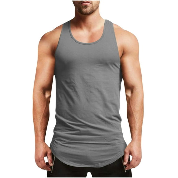 Men's Fitness Gym Tank Top Singlet Bodybuilding Stringers Sleeveless Muscle Shirt Vest