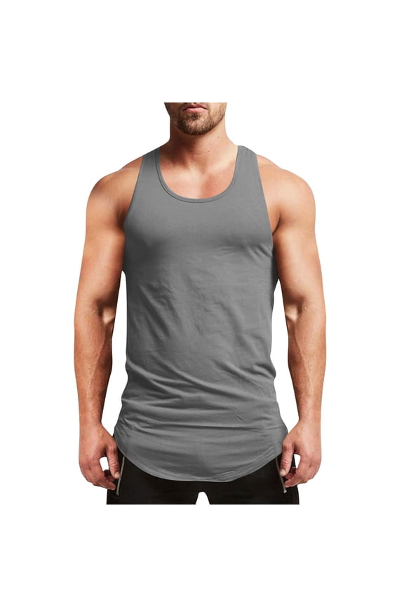 Men's Fitness Gym Tank Top Singlet Bodybuilding Stringers Sleeveless Muscle Shirt Vest