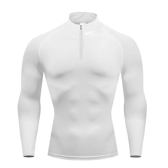 Men's Fitted Stretch Long Sleeve T Shirt Gym Running Cycling Slim Breathable Athletic Workout Shirt for Sports and Fitness Mens Casual Crew Neck Basic Tees