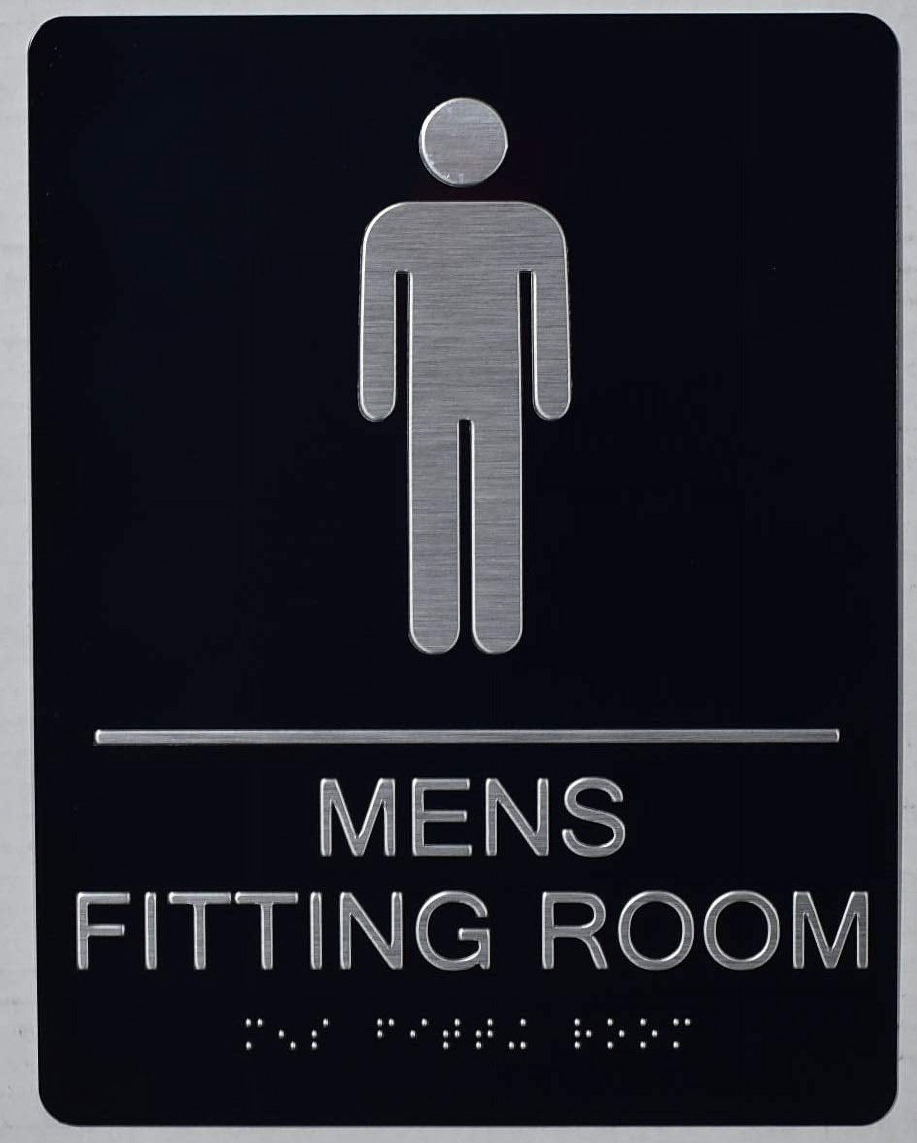 Men's Fitting Room Sign -(Aluminum, Black, Size 6x9)-The Sensation line ...