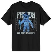Five Nights At Freddy's Freddy Frostbear Name text and Title text on Black Short Sleeve Adult T-Shirt-XL