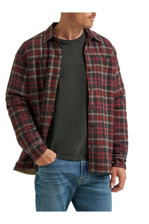 ® Men's and Big Men's Long Sleeve Sherpa Heavyweight Shirt Jacket (S-5XL)