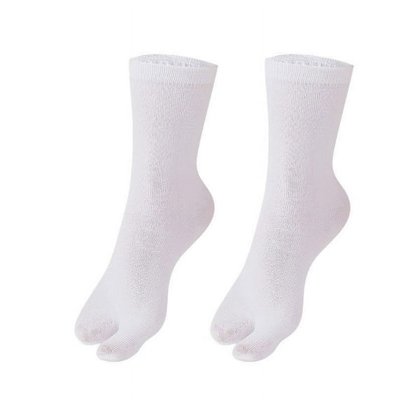 Men's Five Toe Cotton Socks Sports Trainer Running Finger Socks, Breathable and Comfortable for Athletic Activities - Color White