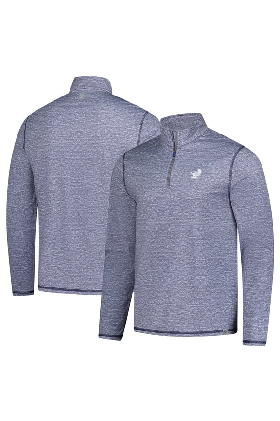 Men's-Flag & Anthem Heather Navy New York Golf Club Johnston Quarter-Zip Pullover
