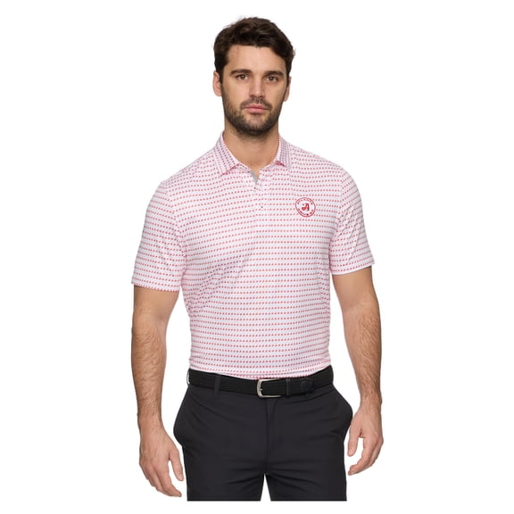 Men's-Flag & Anthem  White Atlanta Drive GC All-Over Logo Polo