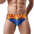 thumbnail image 1 of Men's Flag Of Arizona Underwear Briefs No Fly Covered Waistband Silky Touch Underpants, 1 of 7