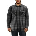 thumbnail image 1 of Men’s Flannel Button Up Plaid Cotton Blend Long Sleeve Casual Shirt (Black, S), 1 of 3
