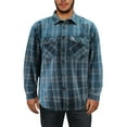 thumbnail image 1 of Men’s Flannel Button Up Plaid Cotton Blend Long Sleeve Casual Shirt (Ocean Depths, S), 1 of 3
