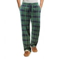 thumbnail image 1 of Men's Flannel Fleece Drawstring Sleep Lounge Pants Super Soft Pajama Bottoms (Green Plaid, L), 1 of 2