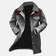 thumbnail image 1 of Men's Flannel Jacket Loose Plaid Sherpa Fleece Flannel Shirt Snap Button Long Length Warm Winter Jackets with Multi Pockets, 1 of 6