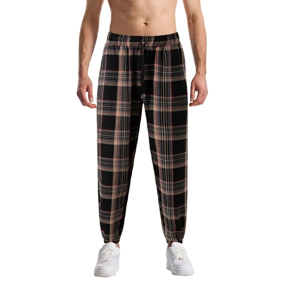 Men’s Flannel Pajama Pants – Soft Sleep & Lounge Pants with Pockets & Adjustable Drawstring – Plaid Bottoms Multicolor 2XL