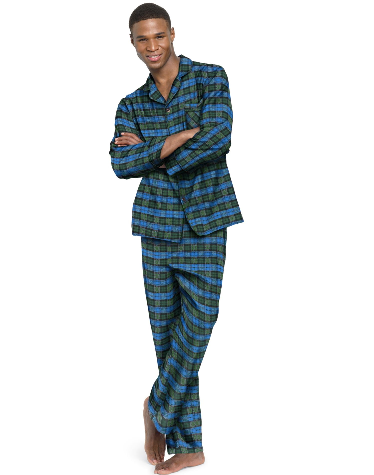 Men's Flannel Pajama Set - Walmart.com