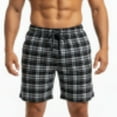 thumbnail image 1 of Men's Flannel Pajama Shorts - Super Soft Cotton Plaid Shorts with Pockets and Drawstrings - Sleep and Lounge Design 1, Medium, 1 of 6