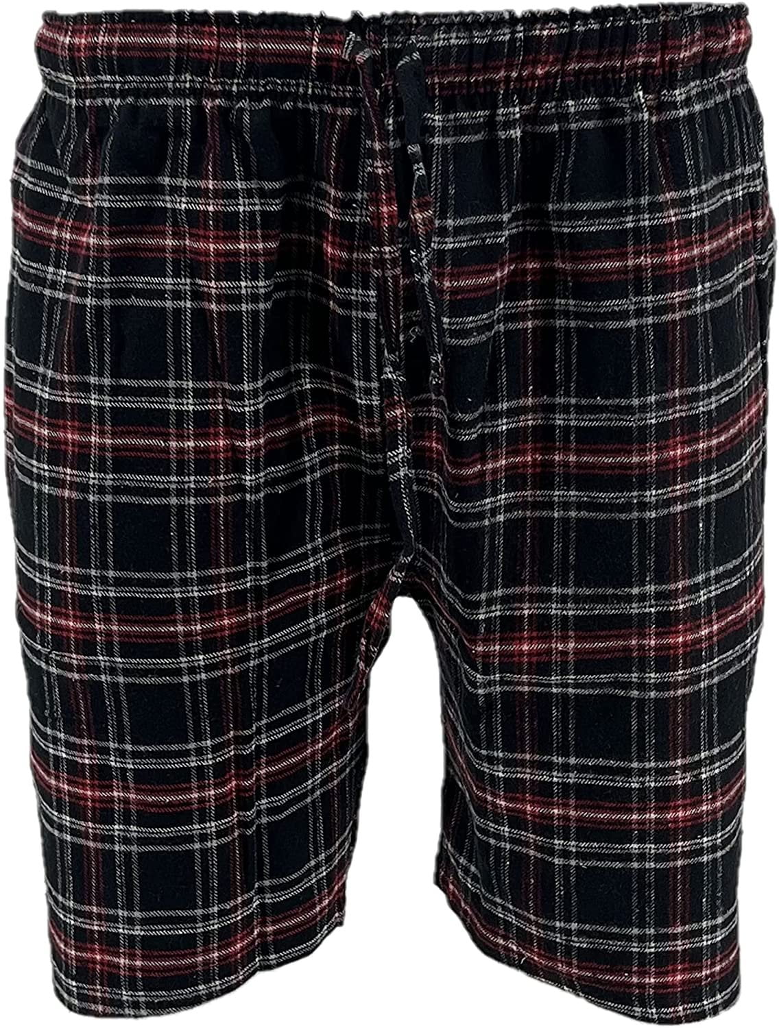 Men's Flannel Pajama Shorts - Super Soft Cotton Plaid Shorts with Pockets  and Drawstrings - Sleep and Lounge Design 2, 2X-Large