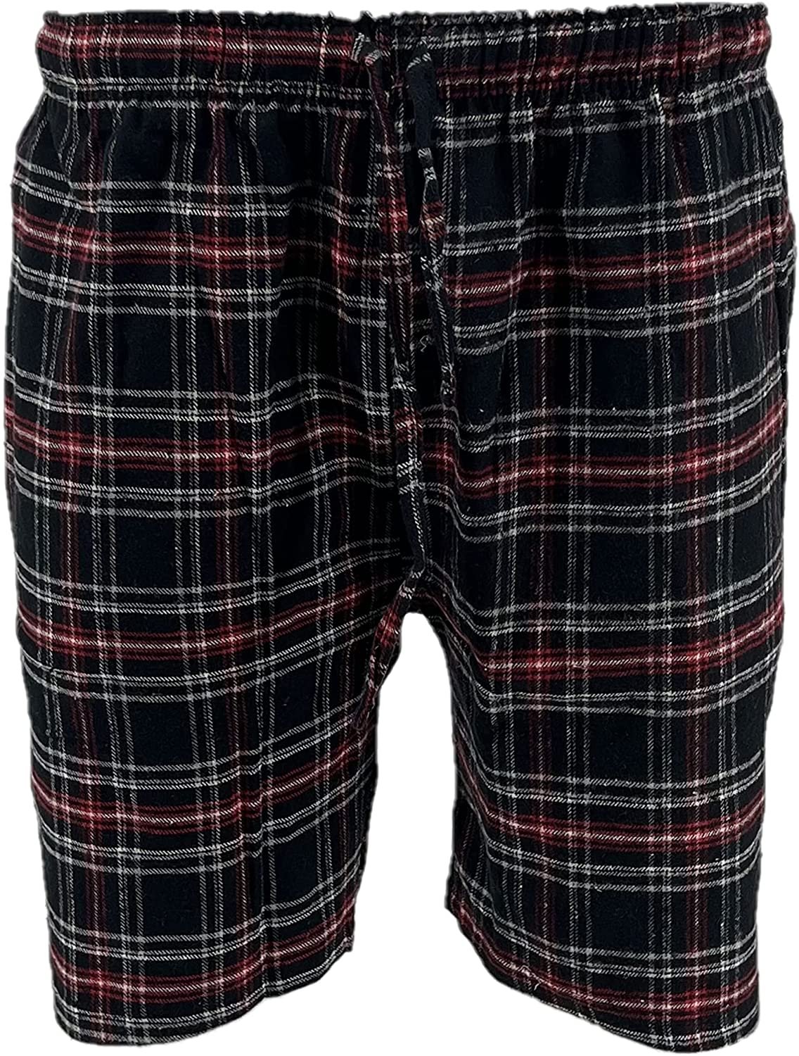 Men's Flannel Pajama Shorts Super Soft Cotton Plaid Shorts with