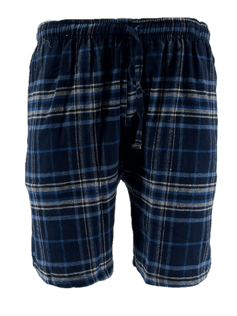 Republic Blue Men's Medium Cotton Flannel Pajama, Lounge Shorts