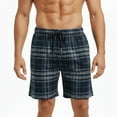 thumbnail image 1 of Men's Flannel Pajama Shorts - Super Soft Cotton Plaid Shorts with Pockets and Drawstrings - Sleep and Lounge Design 3, Small, 1 of 6