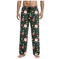 thumbnail image 1 of Men's Flannel Pajamas - Plaid Pajama Pants for Men - Lounge & Sleep PJ Bottoms Plaid Pajama Pants Fall Wintet Pajamas Pants Mens Loose Fit Pants Black, 1 of 4