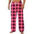 thumbnail image 1 of Men's Flannel Plaid Pajama Pants Cotton Lightweight Pajama Bottoms with Pockets Comfy Sleepwear Lounge Pj Slacks Pants, 1 of 4