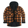 thumbnail image 1 of Men's Flannel Shirt Jacket with Hood Fleece Lined Plaid Jacket Zip Up Winter Warm Coat, 1 of 3