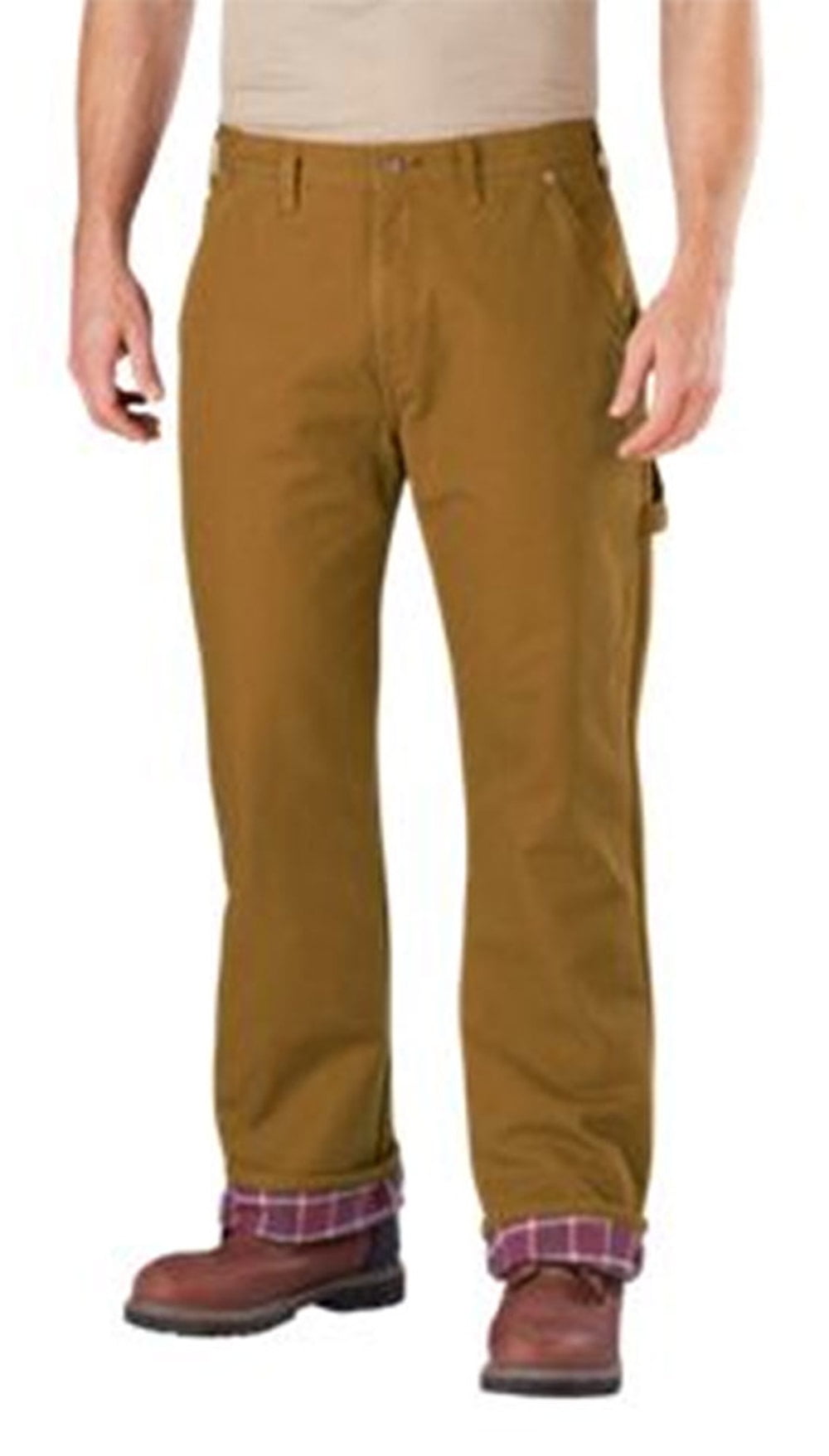 Men's Flannellined Carpenter Jeans BROWN 30x32