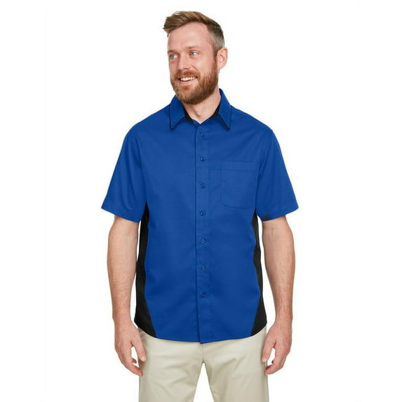Men's Flash IL Colorblock Short Sleeve Shirt TR ROYAL/ BLACK 5XL