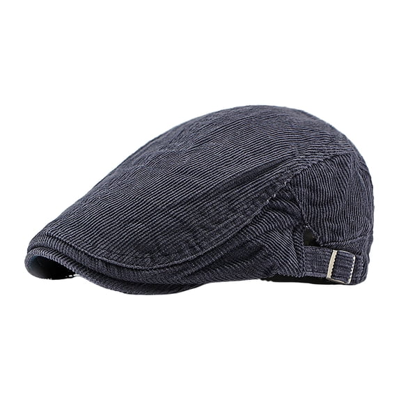 Men’s Flat Cap Corduroy Adjustable Hat Vintage Flat Hat Casual Daily Headwear