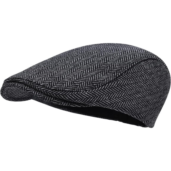 Men's Flat Cap Tweed Driving Irish Newsboy Hat