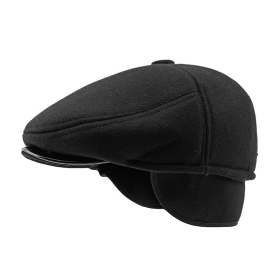 Men’s Flat Cap With Ear Flaps Warm Windproof Vintage Autumn Winter Headwear