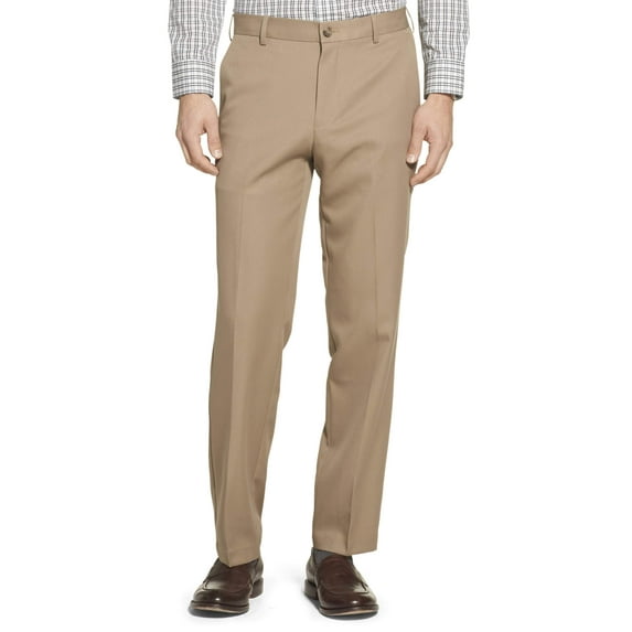Men's Flat Front Straight Fit Dress Pant