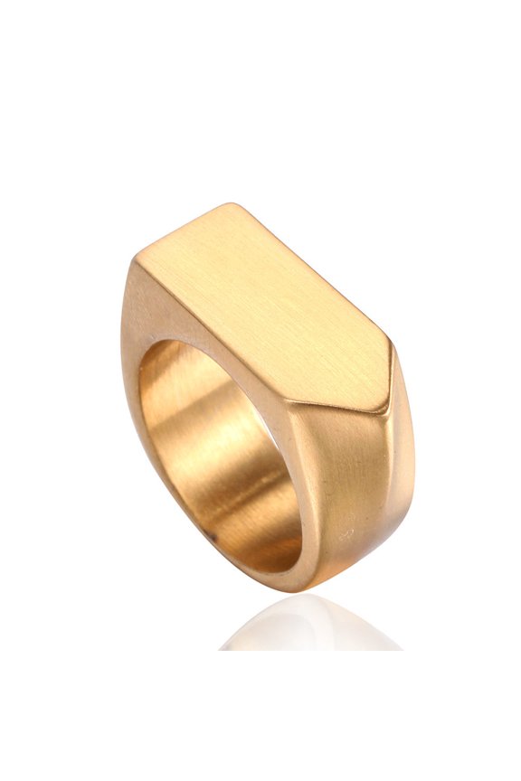 Men's Flat Top Stainless Steel Ring Durable High Quality Elegant Classic Design For All Occasions Fashion Jewelry