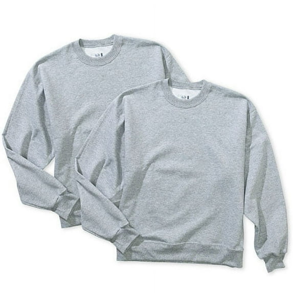 Men's Fleece Crew Sweatshirt, 2 Pack