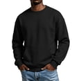 thumbnail image 1 of Men's Fleece Crewneck Sweatshirt Casual Long Sleeves Kangaroo Pocket Pullover Top, 1 of 7