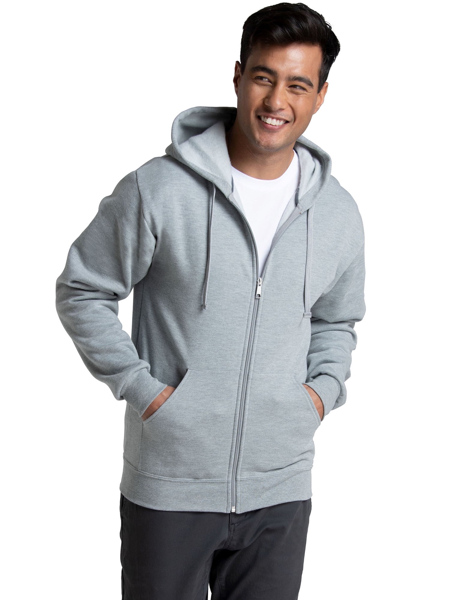 Men's Fleece Full Zip Hoodie Jacket Sizes S-3XL - Walmart.com