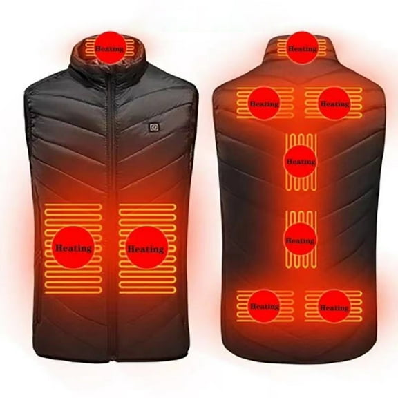 Men's Fleece Heated Vest, Lightweight insulated Electric Vest