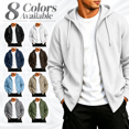 thumbnail image 1 of Men's Fleece Hooded Jacket Full Zip Long Sleeve Hoodie with Pockets Fall Winter Loose Zipper Sweatshirt Jacket, 1 of 6