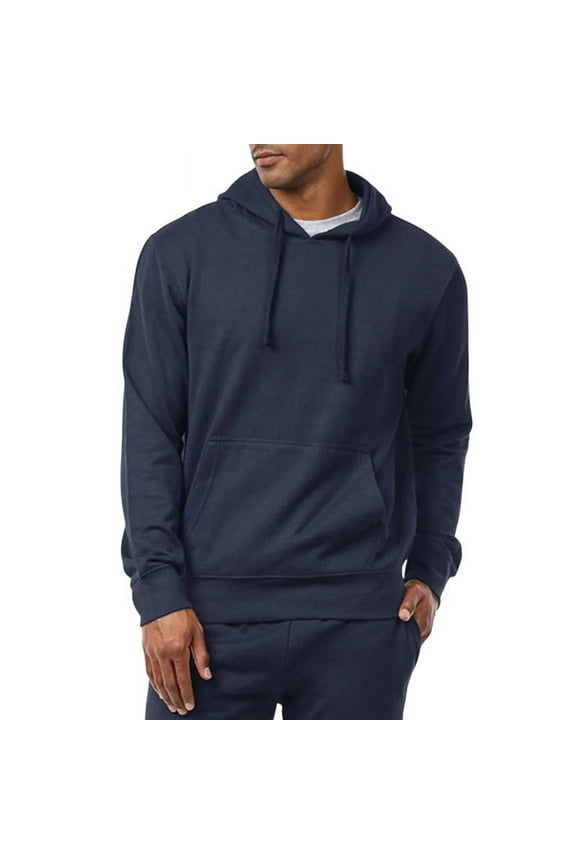 Men's Fleece Hoodie Cotton Lightweight Pullover Sweatshirt S-3XL Tops Regular Big & Tall Long Sleeve Shirts Menswear Sweaters Casual Pocket Outdoor