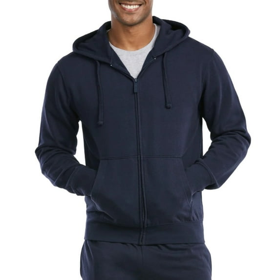 Men's Fleece Hoodie Full Zip Cotton Lightweight with Pockets Sweatshirt Tops S-3XL Solid Zipper Lined Long Sleeve Menswear Sweaters Spring Outdoor