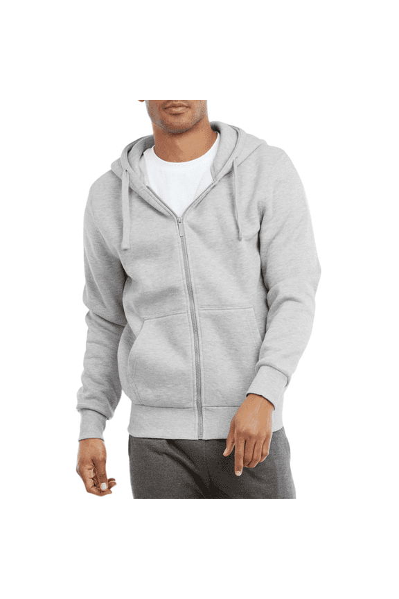 Men's Fleece Hoodie Heavyweight Cotton Full Zip with Pockets S-3XL Sweatshirt Tops Regular Big & Tall Long Sleeve Solid Menswear Sweaters Casual Plain