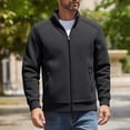 thumbnail image 1 of Men's Fleece Jacket, Long Sleeve with Turn-Down Collar, Full-Zip Front and Secure Pockets for Casual Wear, Outdoor Activities and Daily Use in Cool Weather, 1 of 9