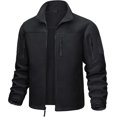 thumbnail image 1 of Men's Fleece Jacket Tactical Full-Zip Winter Coat Jackets Multi Pockets, 1 of 7